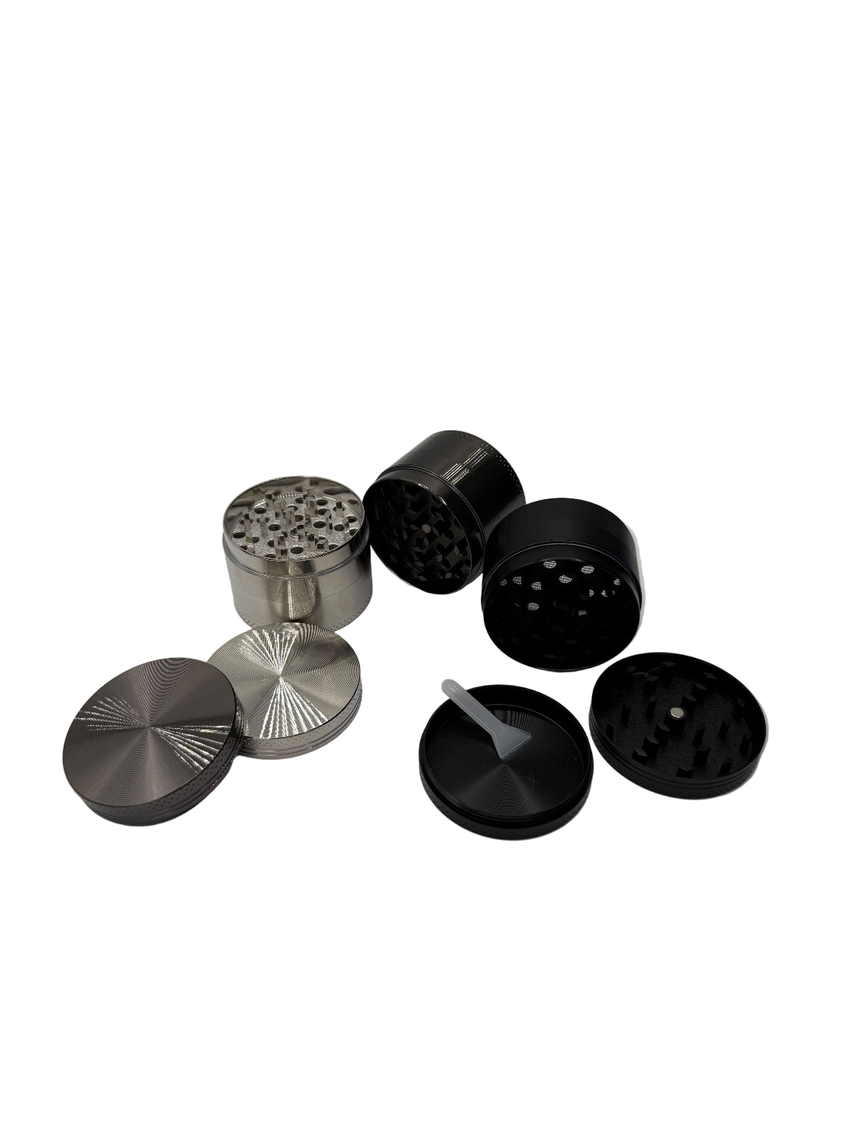 50MM Full Color Zinc Grinder – Wholesale 12-Pack Main image