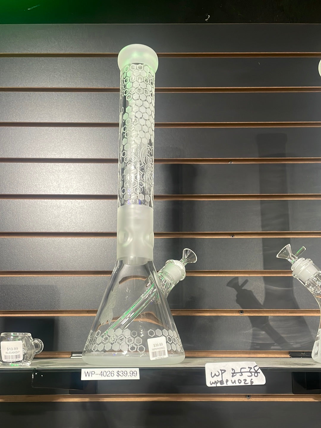 EPIC 9MM Engraved Beaker - Waterpipe | Downstem (5.5") | 18 Inches Tall | High Quality Main image