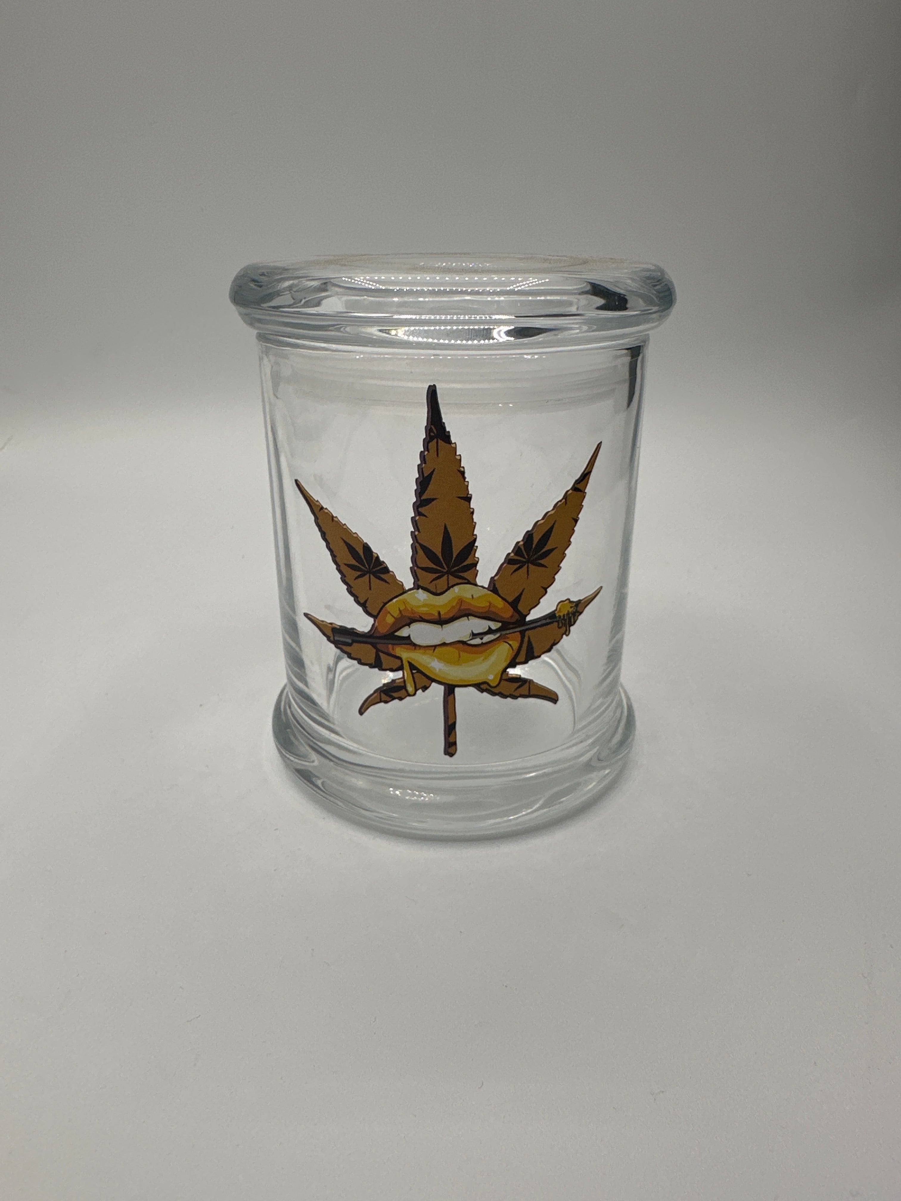 Air tight Glass container jars with print - LARGE | BOX OF 2 UNITS | BOX