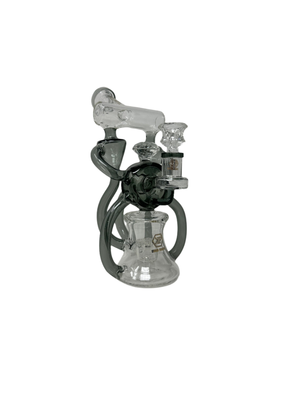 King Pluto - Double Deck Recycler Dab Rig with Diamond Knob