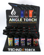 TECHNO - Techno Angle Torch | Butane Gas Torch Lighter | 15 Units / Display | Display