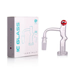IC Glass - Columbia | 14mm 90D Quartz Banger | Includes Carb Cap, Terp Balls & Sticker | 5 Colors