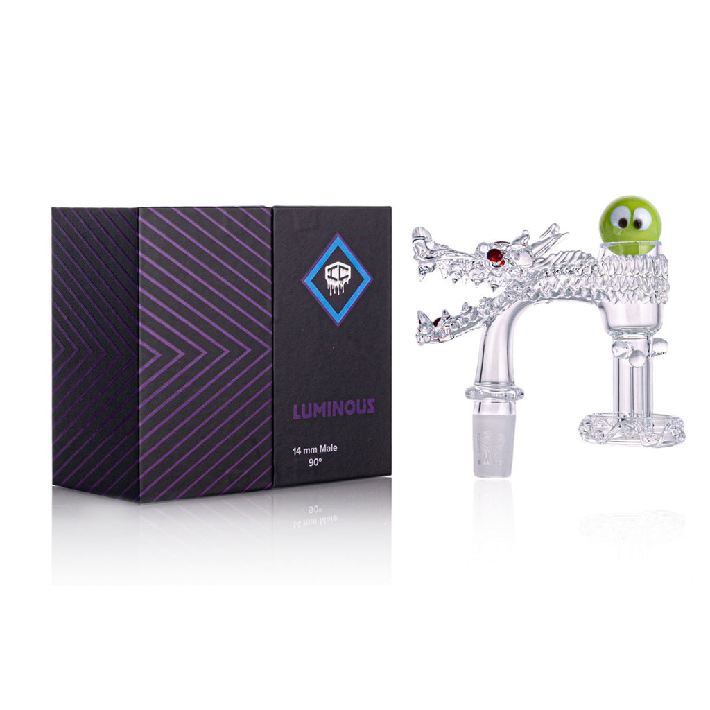 IC Quartz - Luminous-D | 14mm 90° |  99.9% Pure Banger  | Includes Carb Cap, Terp balls | 5 Colors