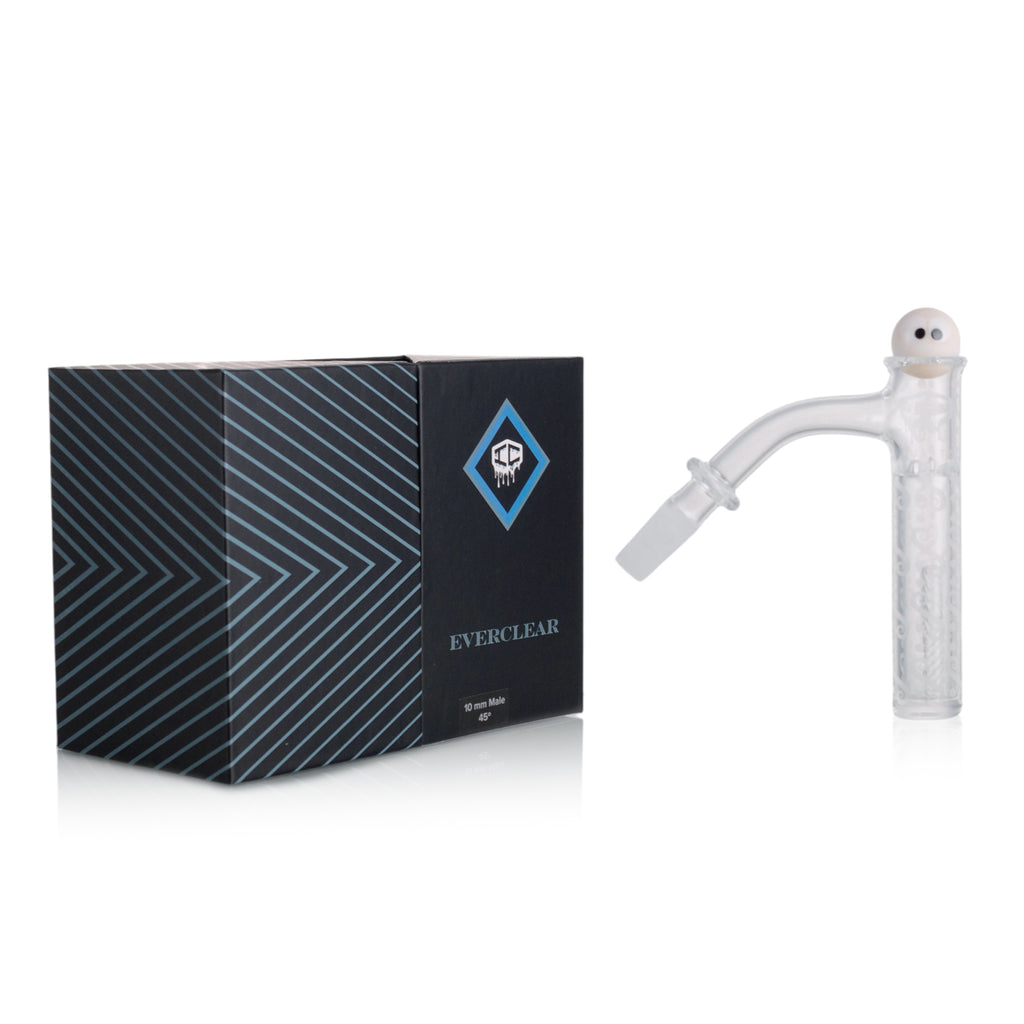 IC Quartz - Everclear | 10mm 45D Banger | Includes Carb Caps & Terp Balls | 5 Colors