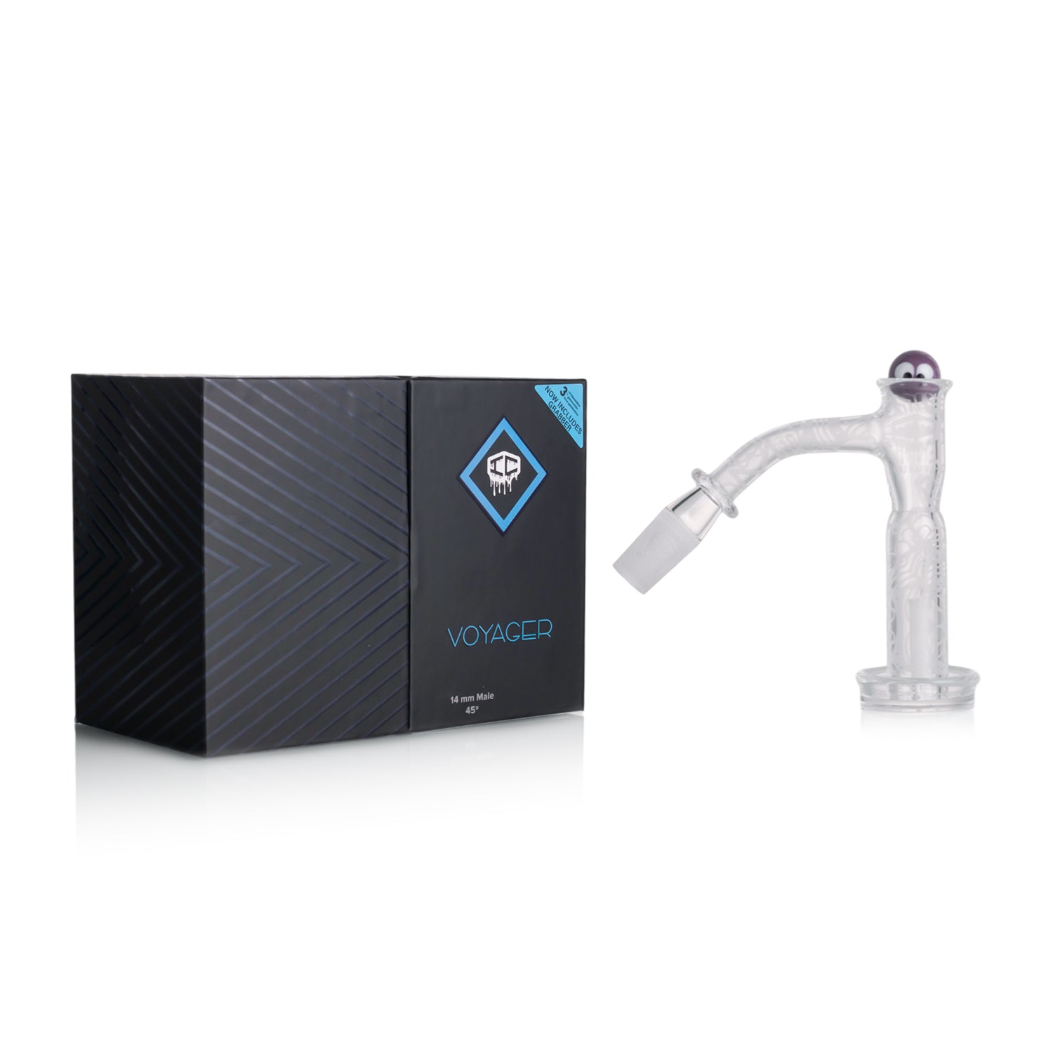 IC Quartz - Voyager 3rd Gen | 14mm 45D Banger | Includes Carb Cap, Terp balls | 5 Colors Secondary image