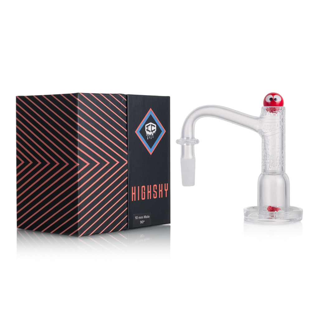 IC Quartz - Highsky | 10mm 90° Banger | Includes Carb Cap, Terp balls | 5 Colors