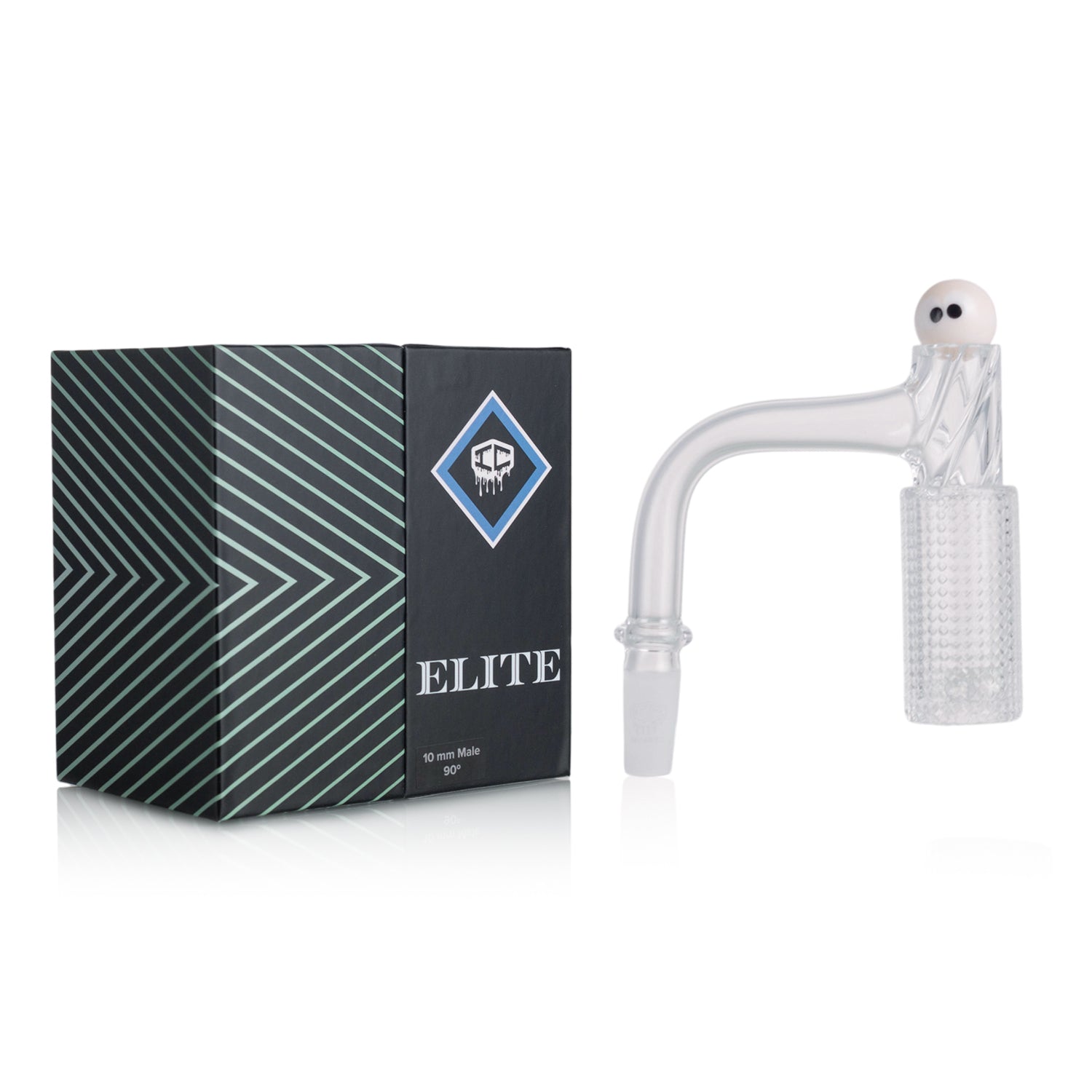 IC Quartz - Elite | 10mm 90° Banger | 99.9%  Banger | Includes Carb Cap, Terp balls | 5 Colors