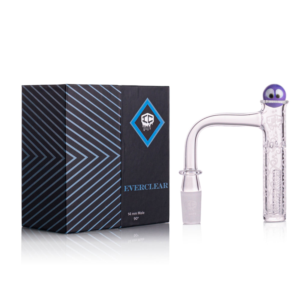 IC Quartz - Everclear | 14mm 90° Banger | Includes Carb Caps & Terp Balls | 5 Colors