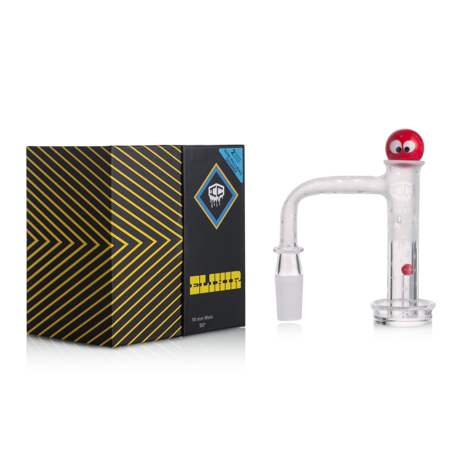 IC Quartz - Elixir 2nd Gen | 14mm 90° Banger | Includes Terp Ball Grabber, Carb Cap, Terp Ball & Terp Pillar| 5 colors