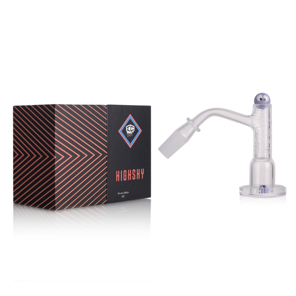 IC Quartz - Highsky | 14mm 45° Banger | Includes Carb Cap, Terp balls | 5 Colors