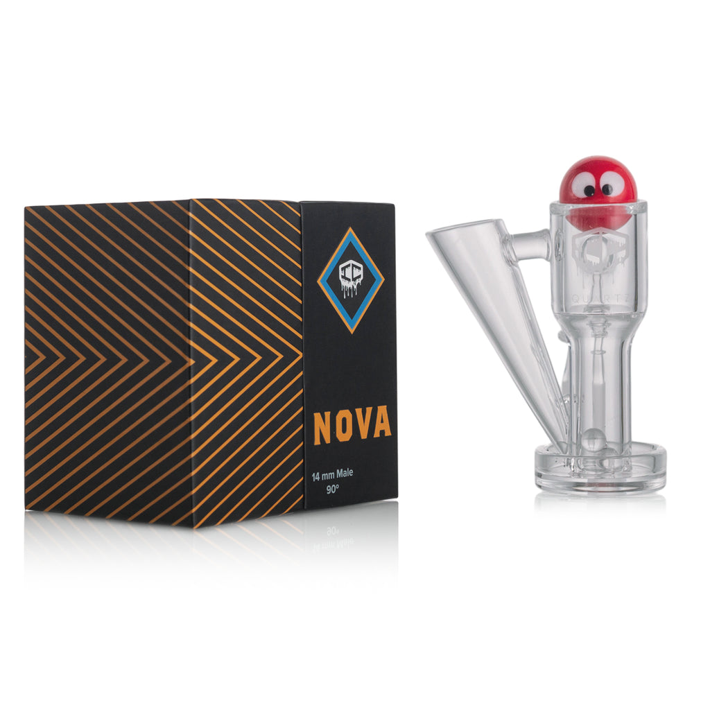 IC Quartz - Nova | 14mm 90° Banger | Includes Terp Ball Grabber, Carb Cap & Terp Balls | 5 Colors