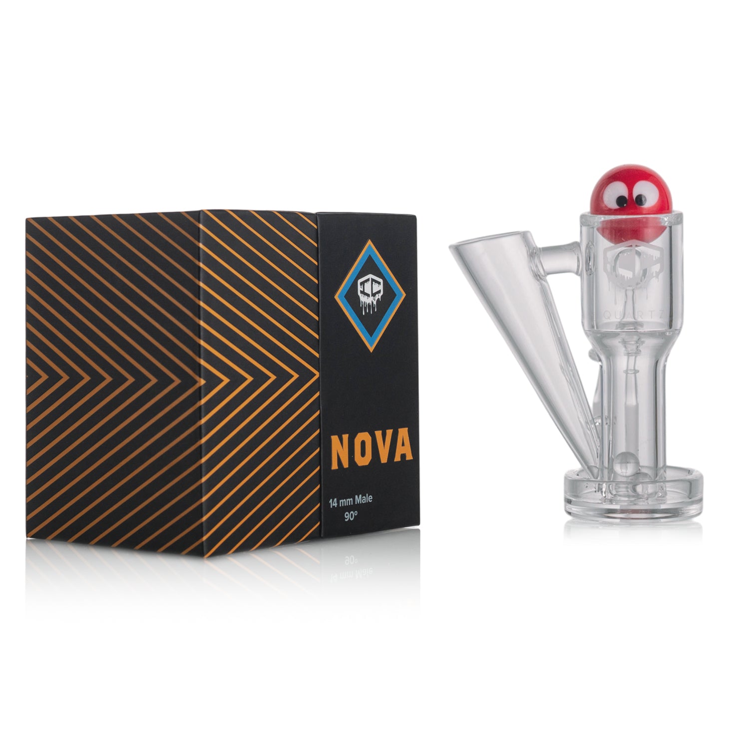IC Quartz - Nova | 14mm 90° Banger | Includes Terp Ball Grabber, Carb Cap & Terp Balls | 5 Colors