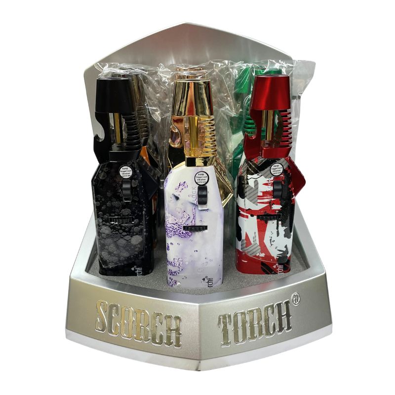 Scorch Torch - 6" Tall single flame Torch W/ Bottle Opener Nozzle & lock | 9 Units/Display| TO61866 Main image