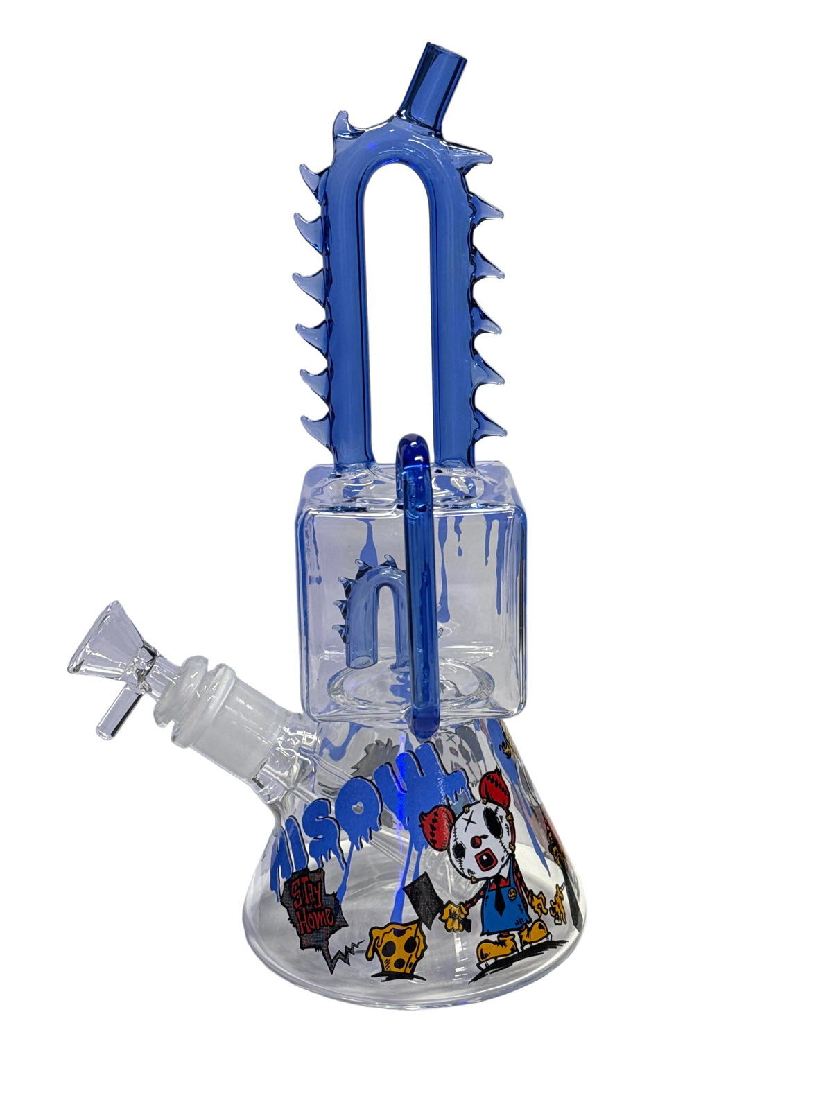 Chain Saw recycler beaker | Dual Chamber bong
