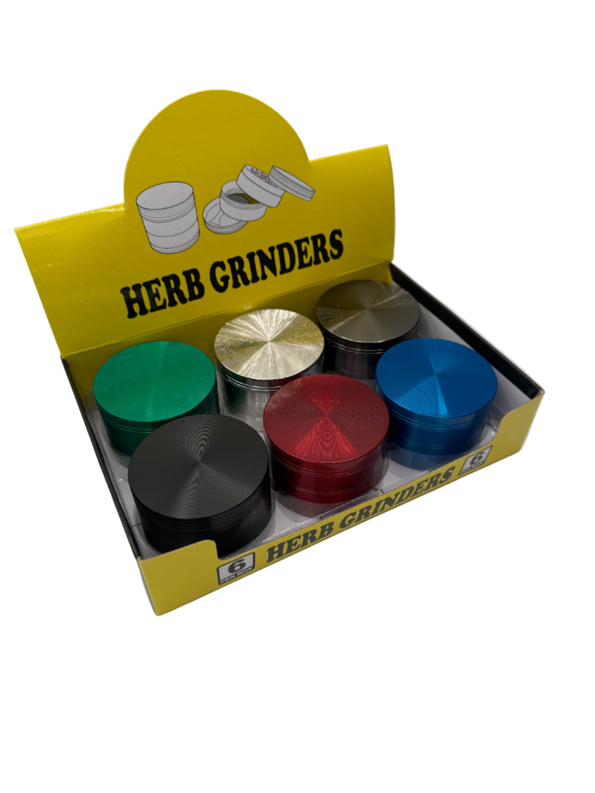 Wholesale - Alloy Grinder | 63MM Zinc Grinder | 6 Grinders / Box | Box Secondary image