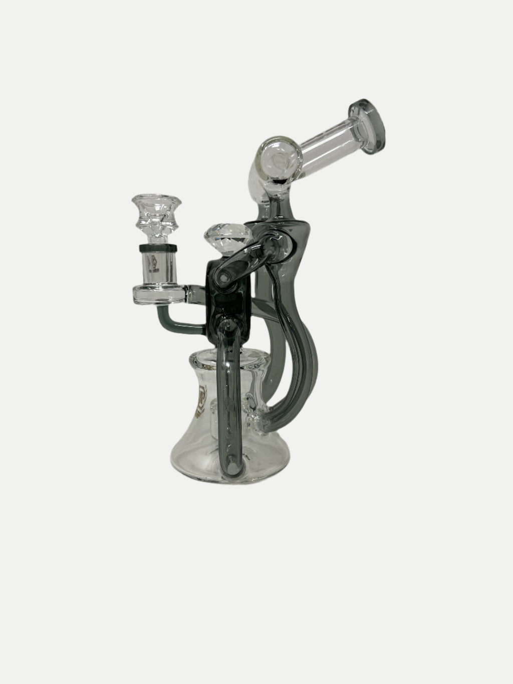 King Pluto - Double Deck Recycler Dab Rig with Diamond Knob