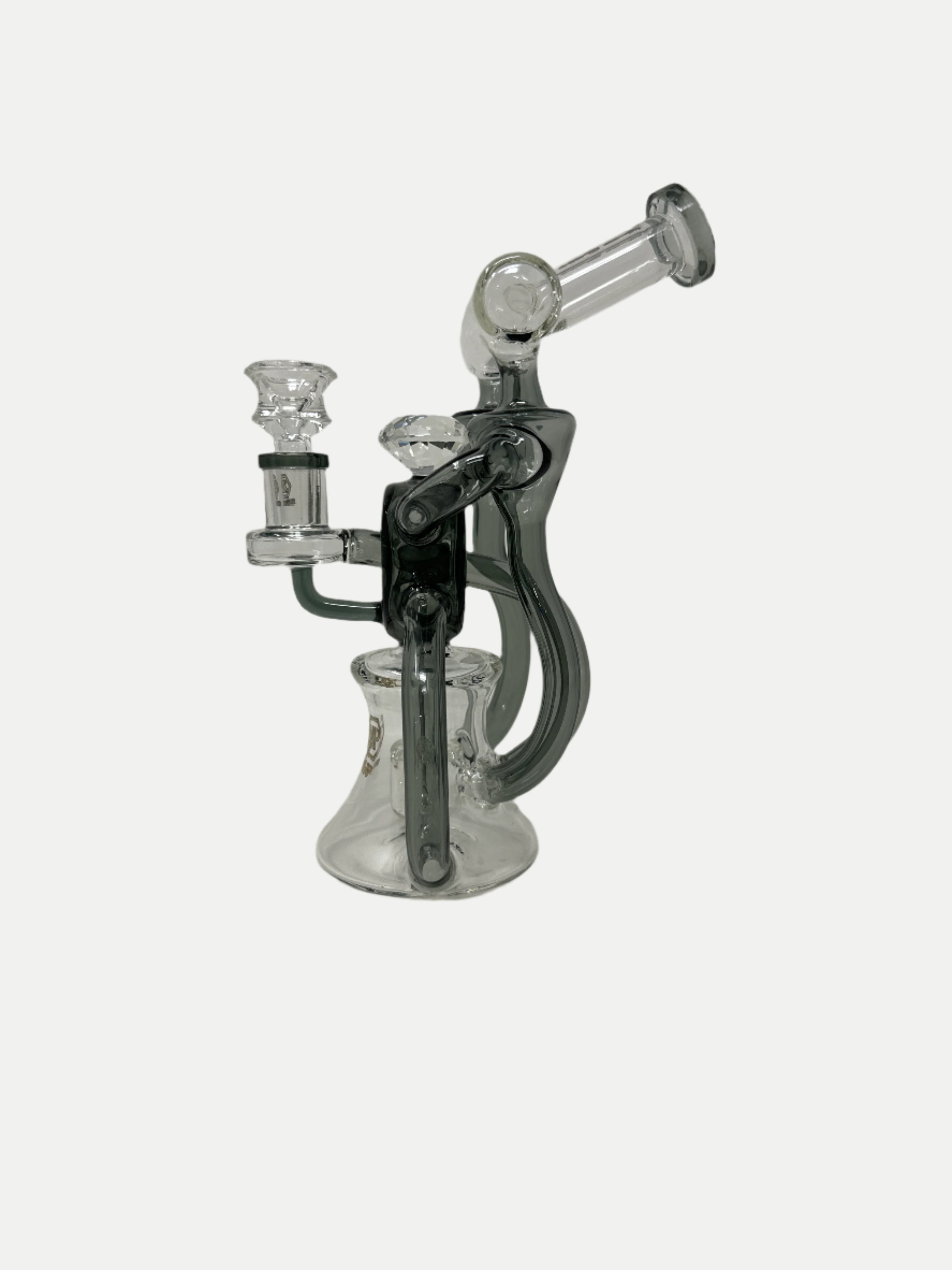 King Pluto - Double Deck Recycler Dab Rig with Diamond Knob