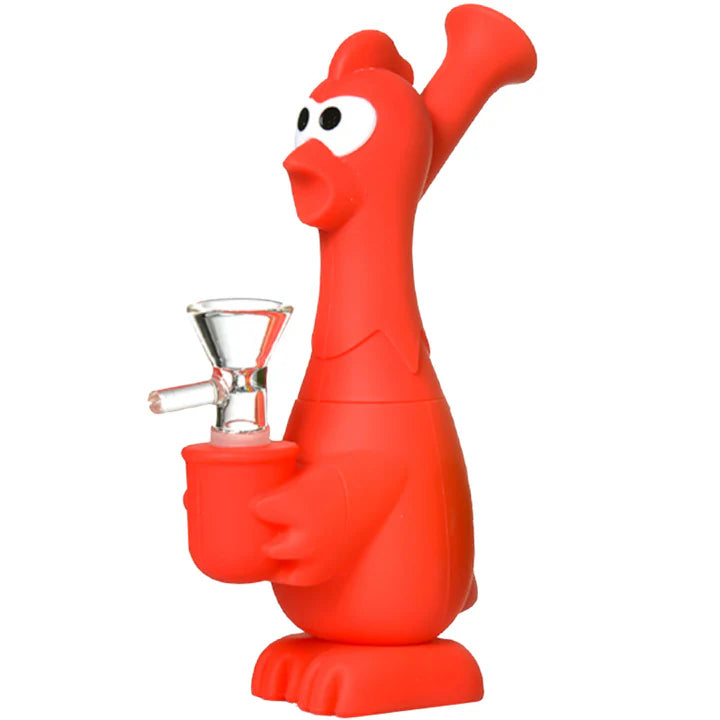 Silicone - 6.8" DAB Rig Silicone Water Pipe | Screaming Chicken Water Pipe | Single Unit