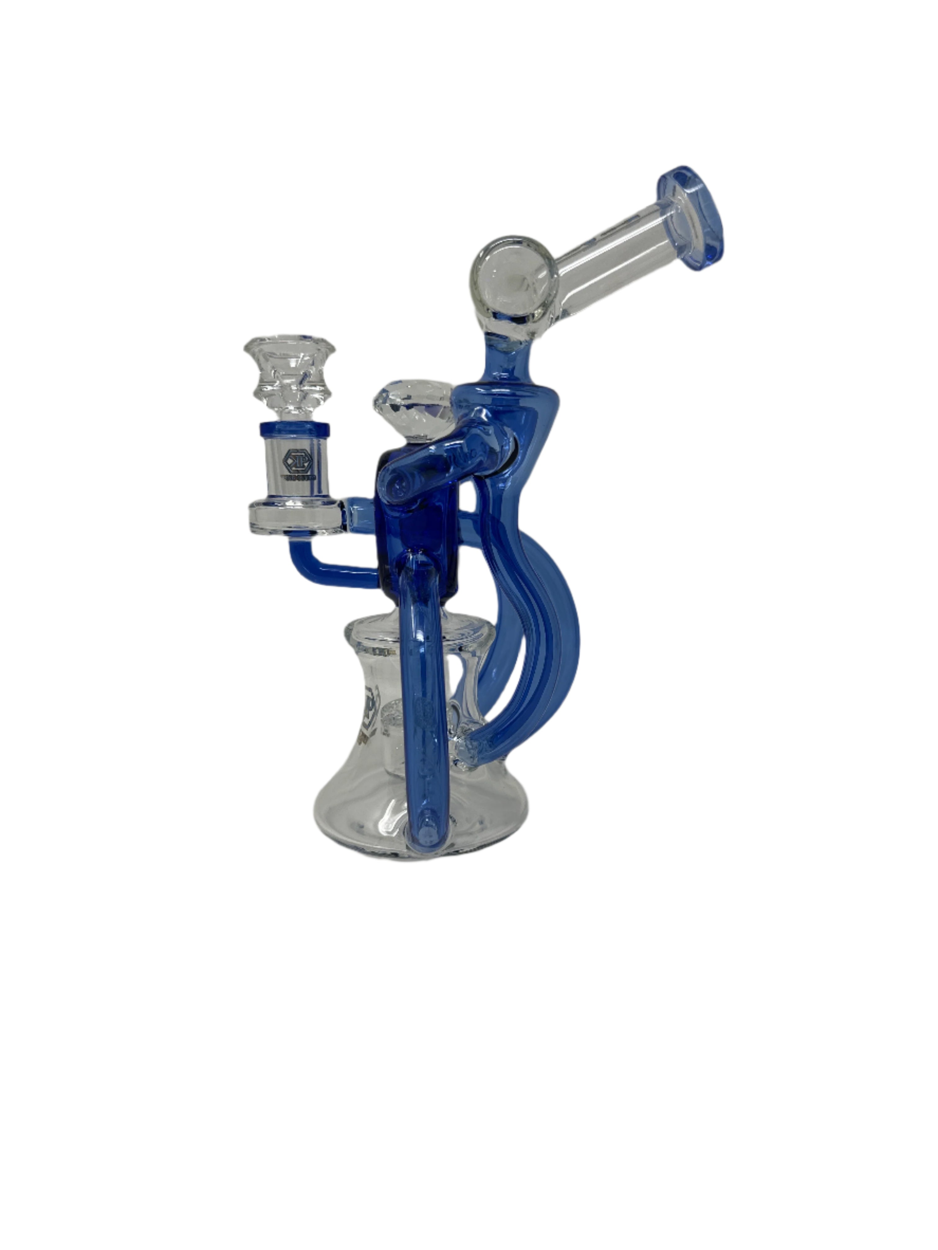 King Pluto - Double Deck Recycler Dab Rig with Diamond Knob