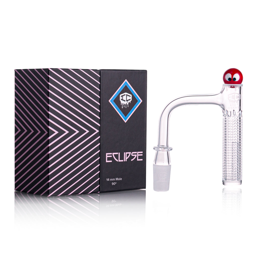 IC Quartz - Eclipse | 14mm 90° Banger| Includes Carb cap, Terp Ball | 6 Colors