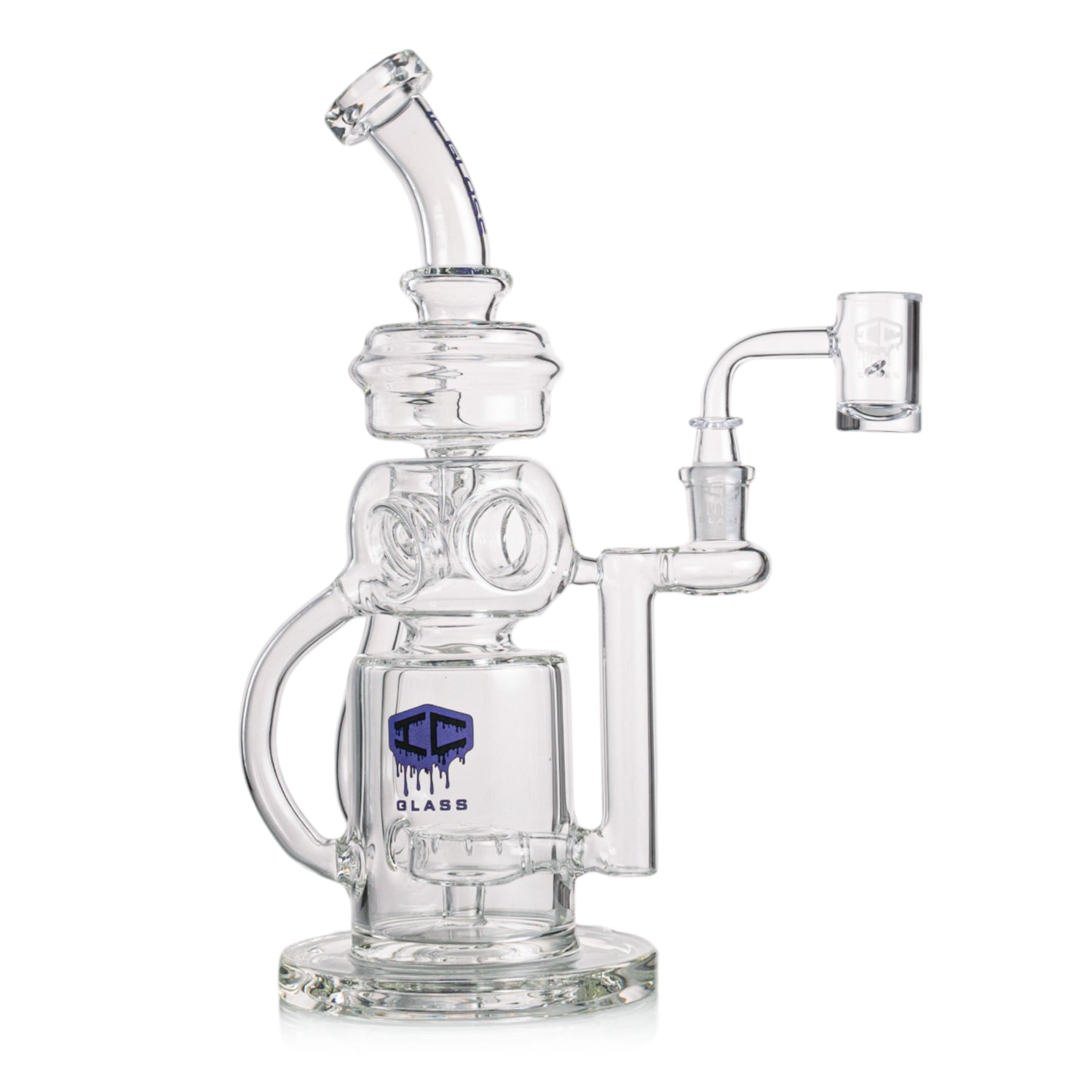 IC GLASS - Premium Design recycler with fab egg perc and multi tube functional