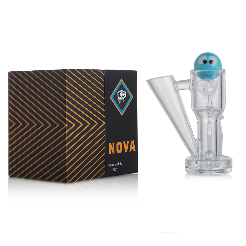 IC Quartz - Nova | 14mm 90° Banger | Includes Terp Ball Grabber, Carb Cap & Terp Balls | 5 Colors