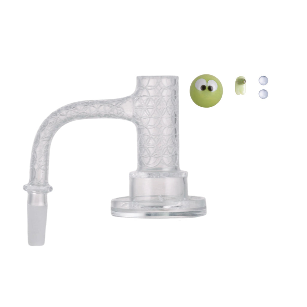 IC Quartz - Quasar 3rd Gen | 10mm 90° Banger | Includes Carb Cap, Terp balls | 5 Colors