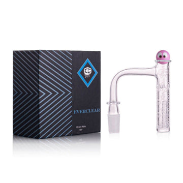 IC Glass - Everclear | 14mm 90° Quartz Banger | Includes Carb Caps & Terp Balls (ICQ1108)