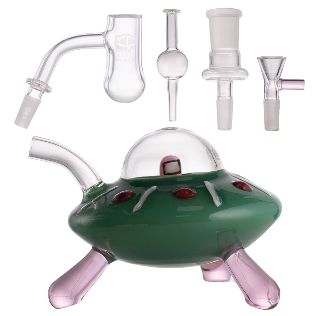 IC GLASS - Unidentified Flying Toke  Dab Rig | Assorted 3 Colors