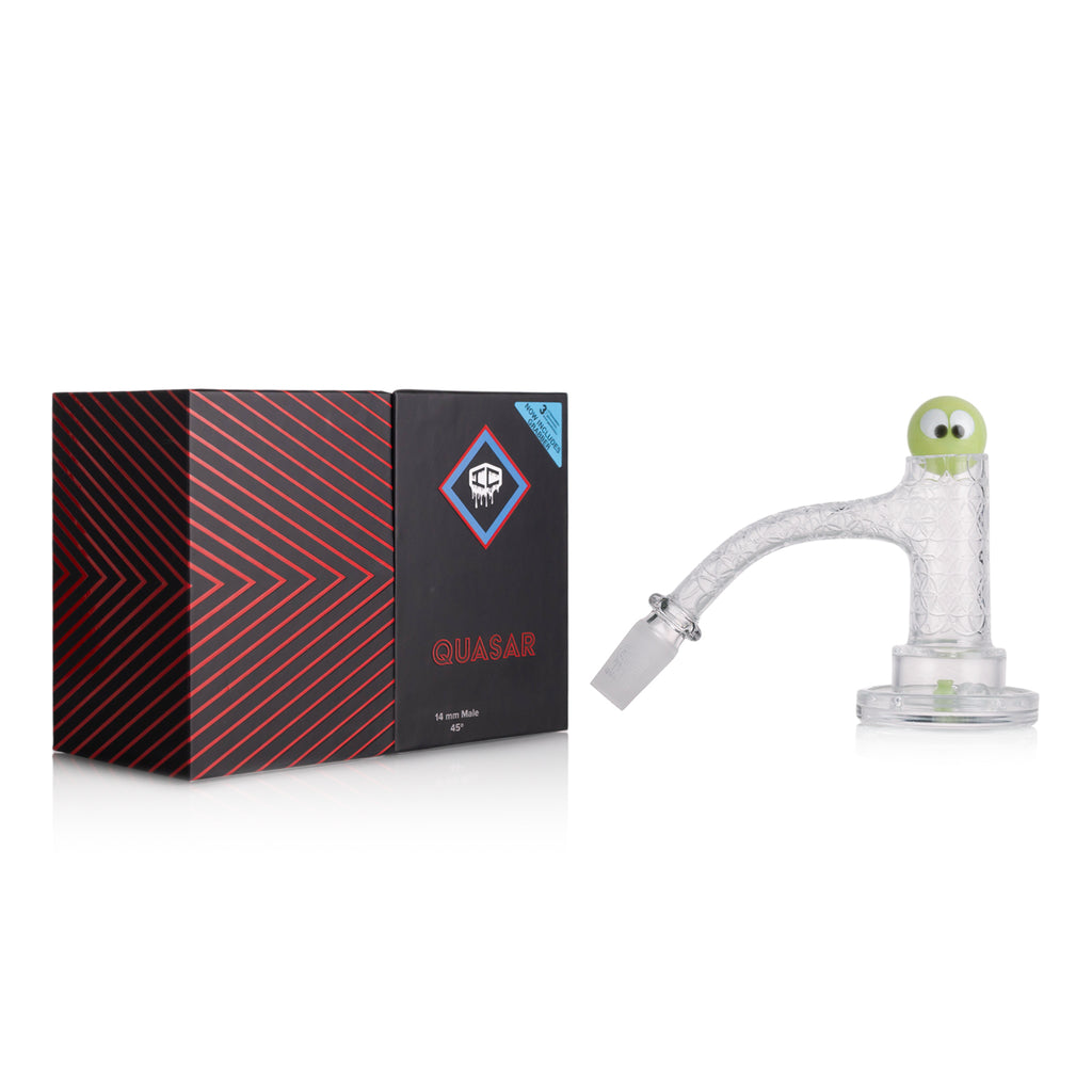 IC Quartz - Quasar 3rd Gen | 14mm 45D Banger | Includes Carb Cap, Terp balls | 3 Colors