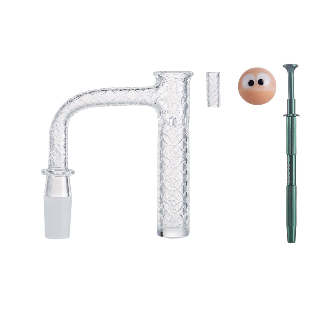 IC Quartz - Everclear 2nd Gen | 14mm 90° Banger | Includes Terp Ball Grabber, Carb Cap & Terp Pillar | 5 Colors