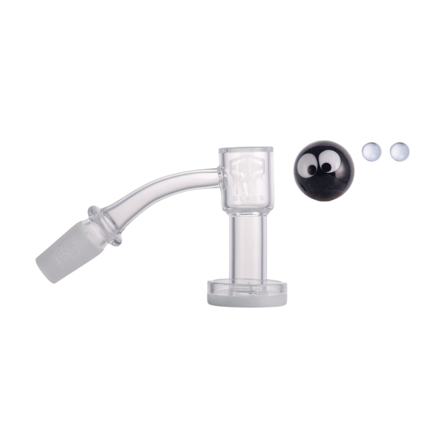 IC Glass - Fairchild | 14mm 45° Quartz Banger | Includes Carb Cap, Terp Balls | 5 Colors