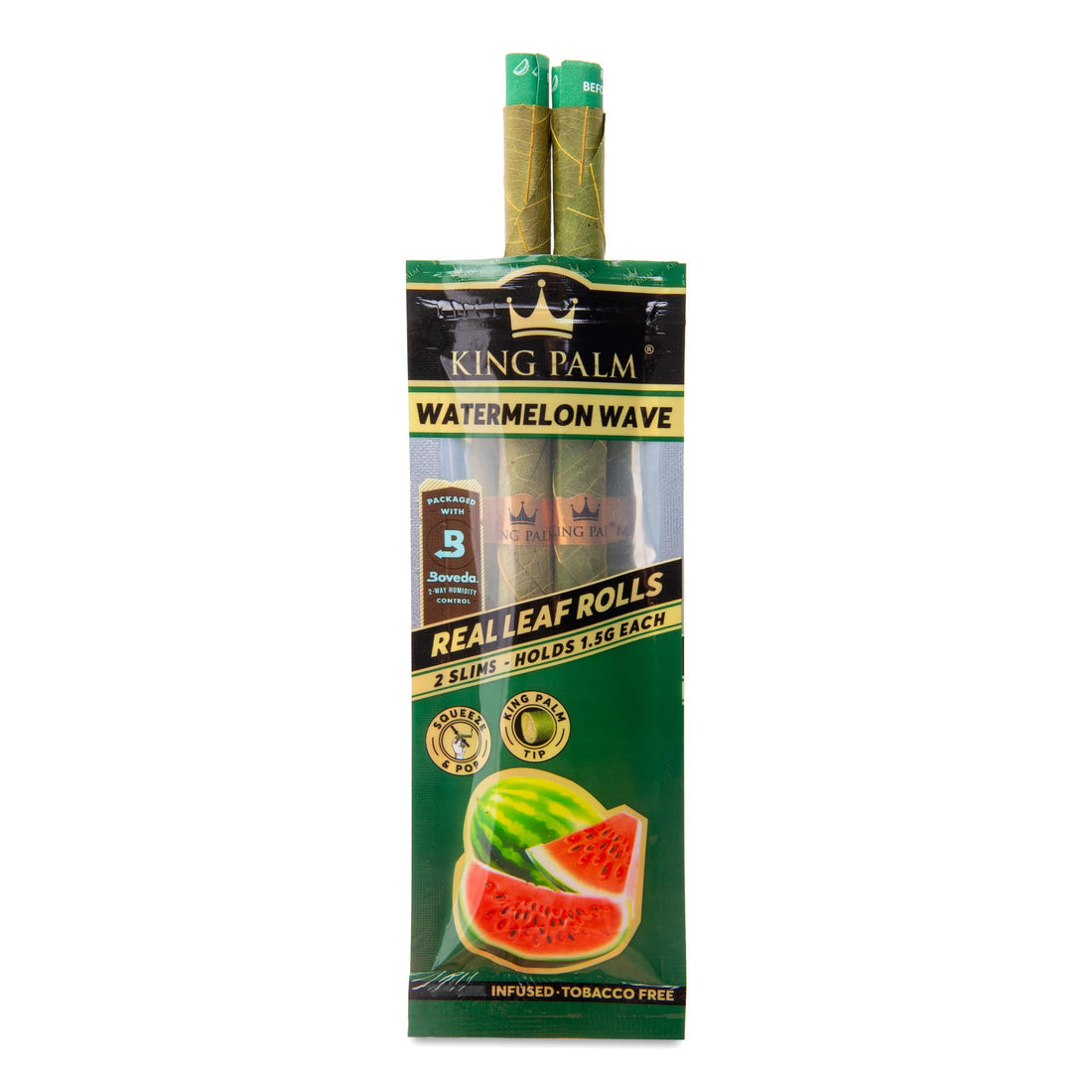 King Palm 2 SLIMS- Holds 1.5G Each| Squeeze & POP |  20Pouches per Display |