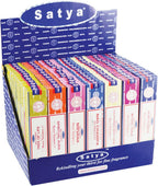 Satya Hand Rolled Incense Sticks - 84 Count Display | Aromatic & Long-Lasting