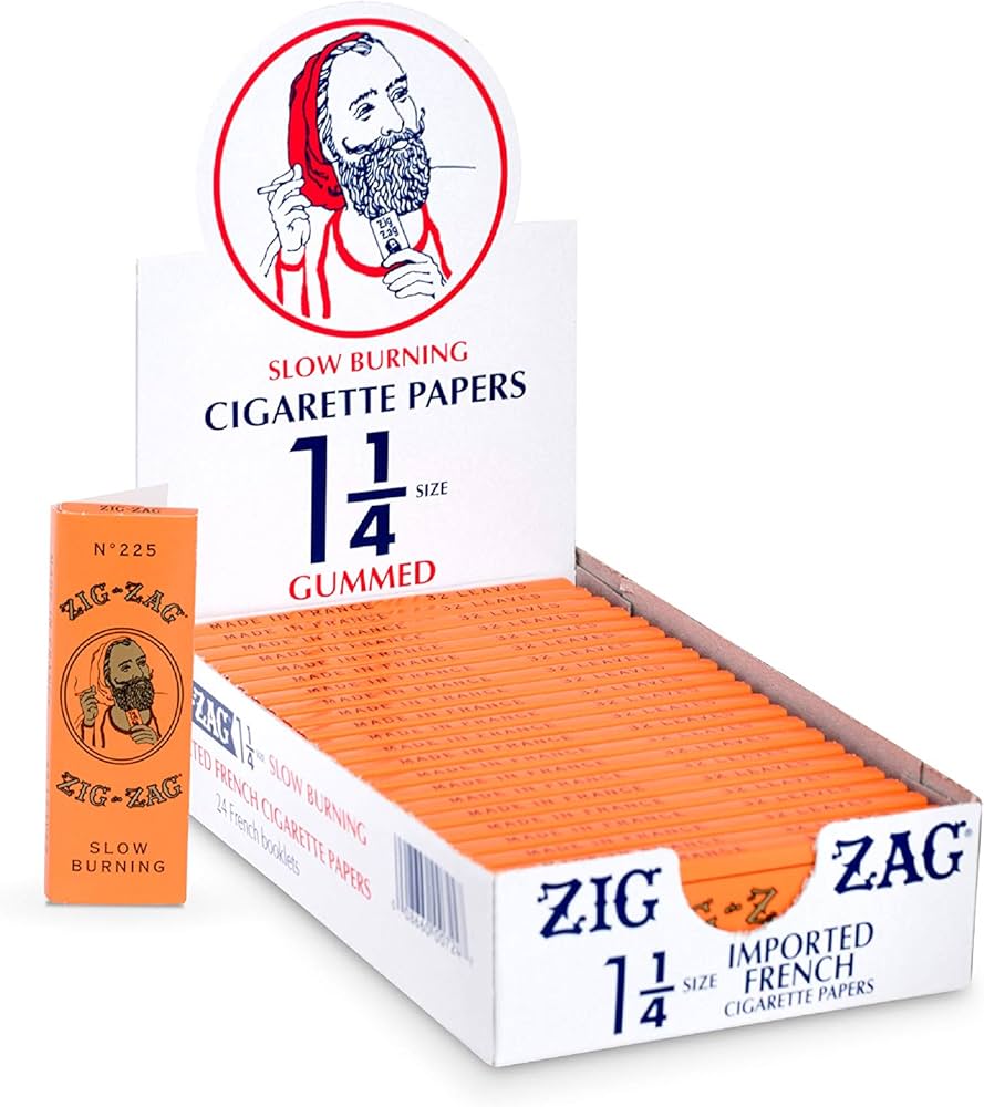 Zig Zag Imported French 1 1/4 Gummed Papers - Premium Rolling Experience