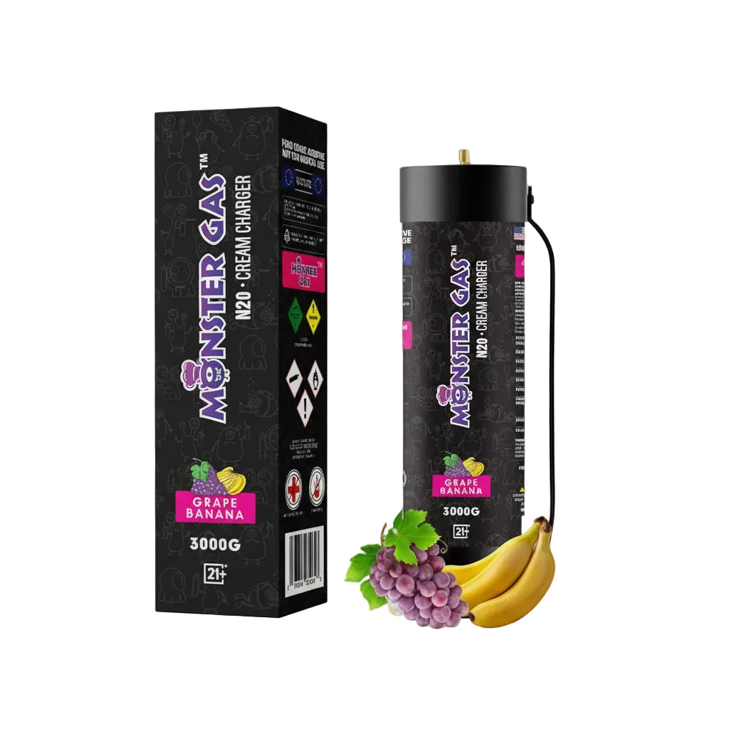 Monster 3000G Whipped Cream Chargers | FOOD-GRADE NITROUS OXIDE FOR FOOD| SINGLE TANK Secondary image