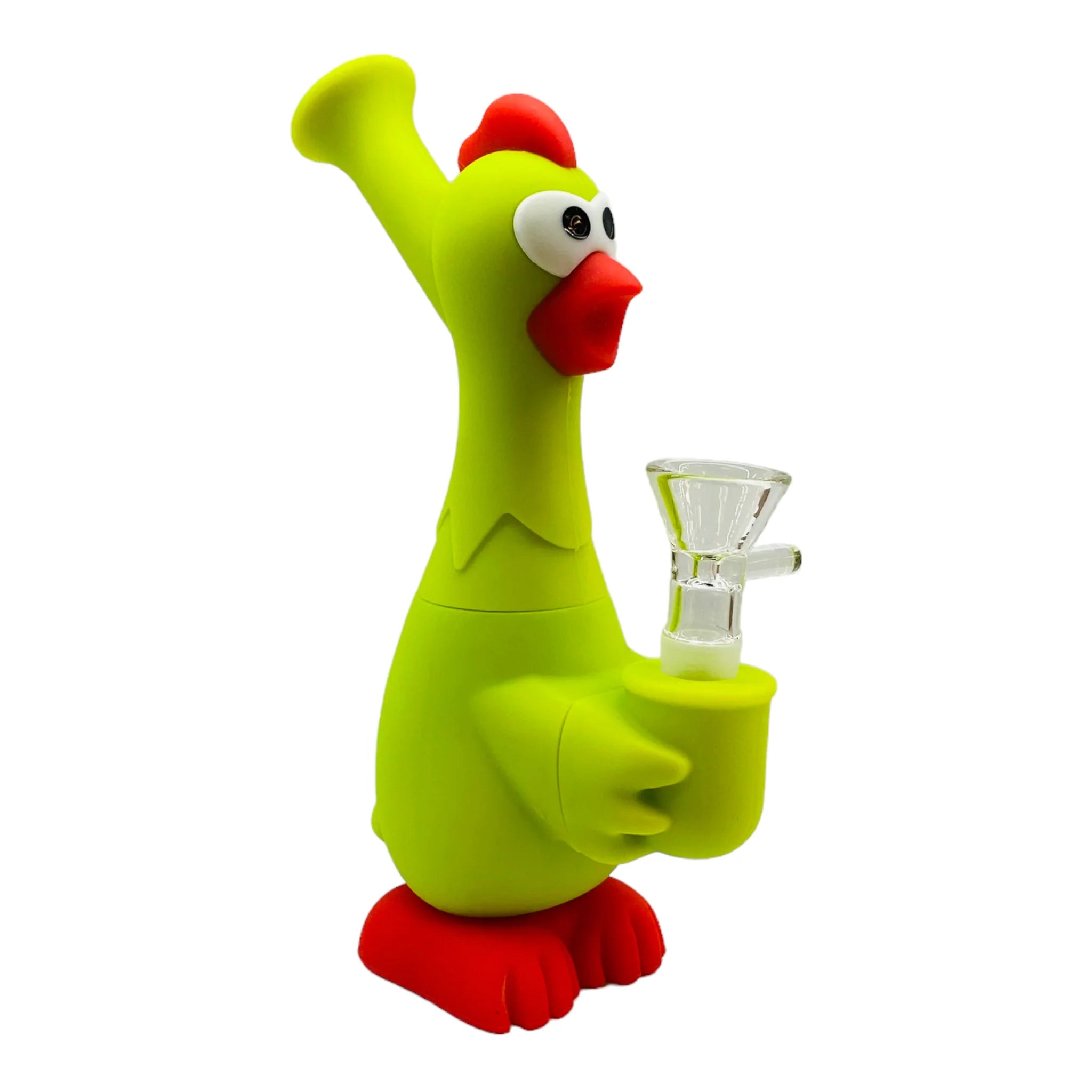 6.8 Inches DAB Rig Silicone Water Pipe -  Screaming Chicken Water Pipe | Assorted 3 Colors
