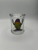 Air tight Glass container jars with print - LARGE | BOX OF 2 UNITS | BOX