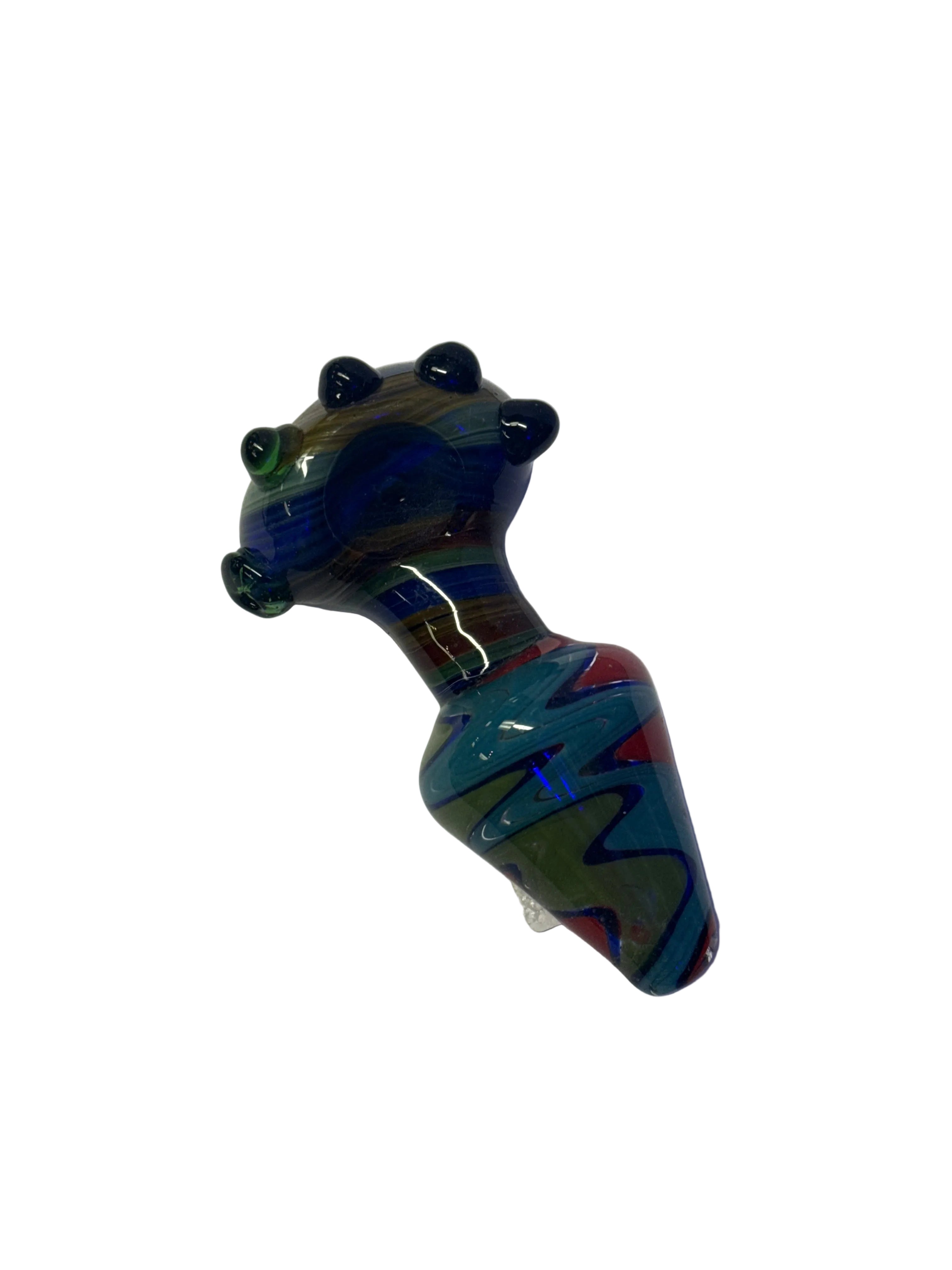 Hand Pipe - 4" Hand Pipe with Wig Wag Design on Neck | Assorted | $9.99/Pc Secondary image