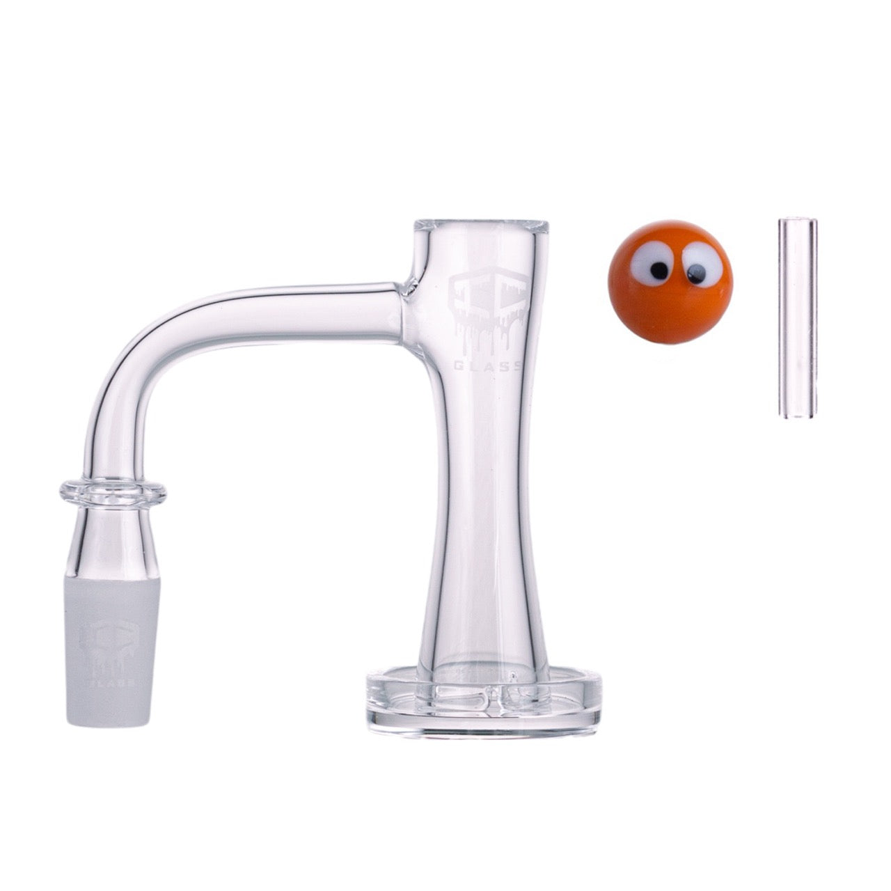 IC Glass - Queets | 14mm 90D Quartz Banger | Includes Carb Cap, Terp Balls & Sticker | 6 Colors