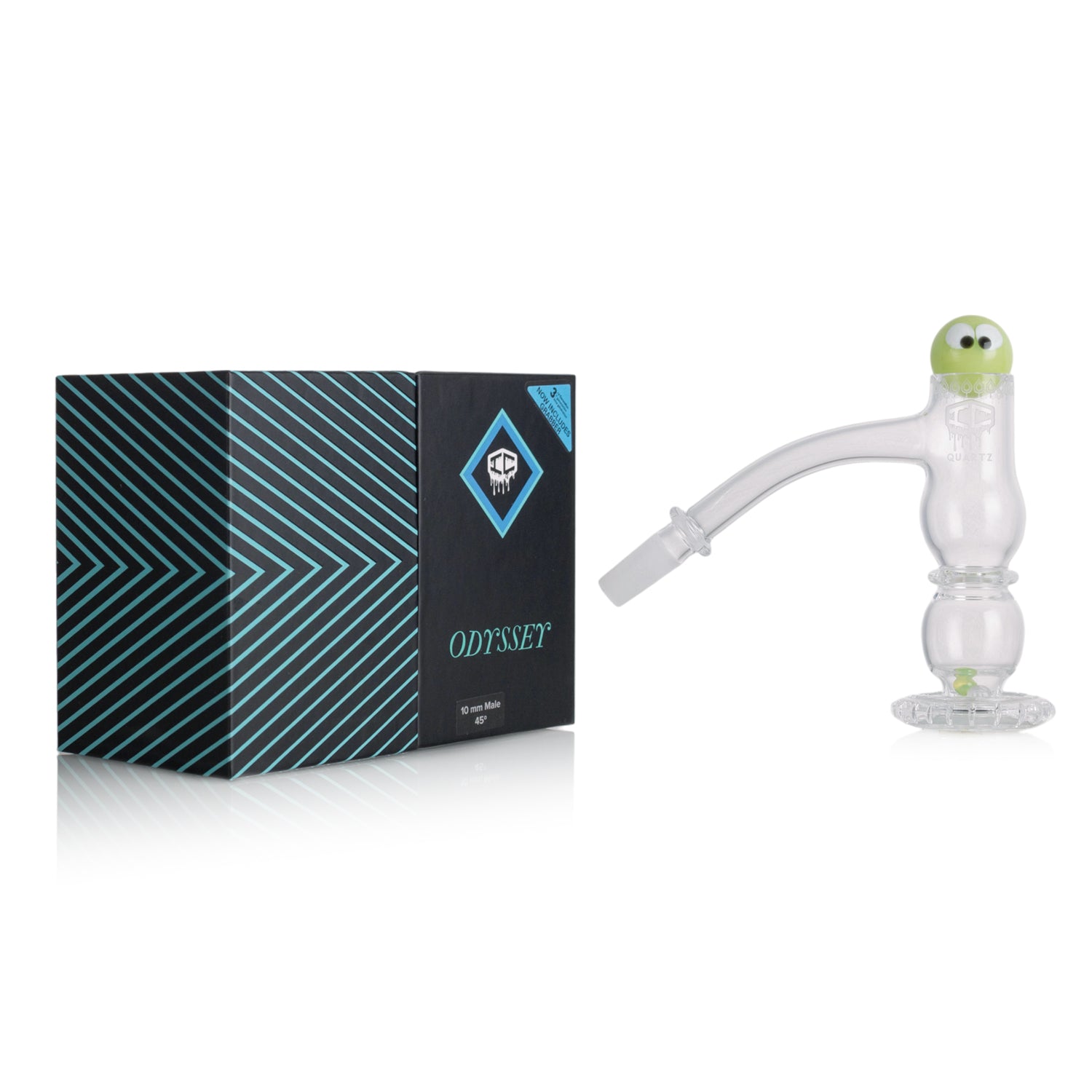 IC Quartz - Odyssey 3rd Gen | 10mm 45D Banger | Includes Carb Cap, Terp balls | 5 Colors