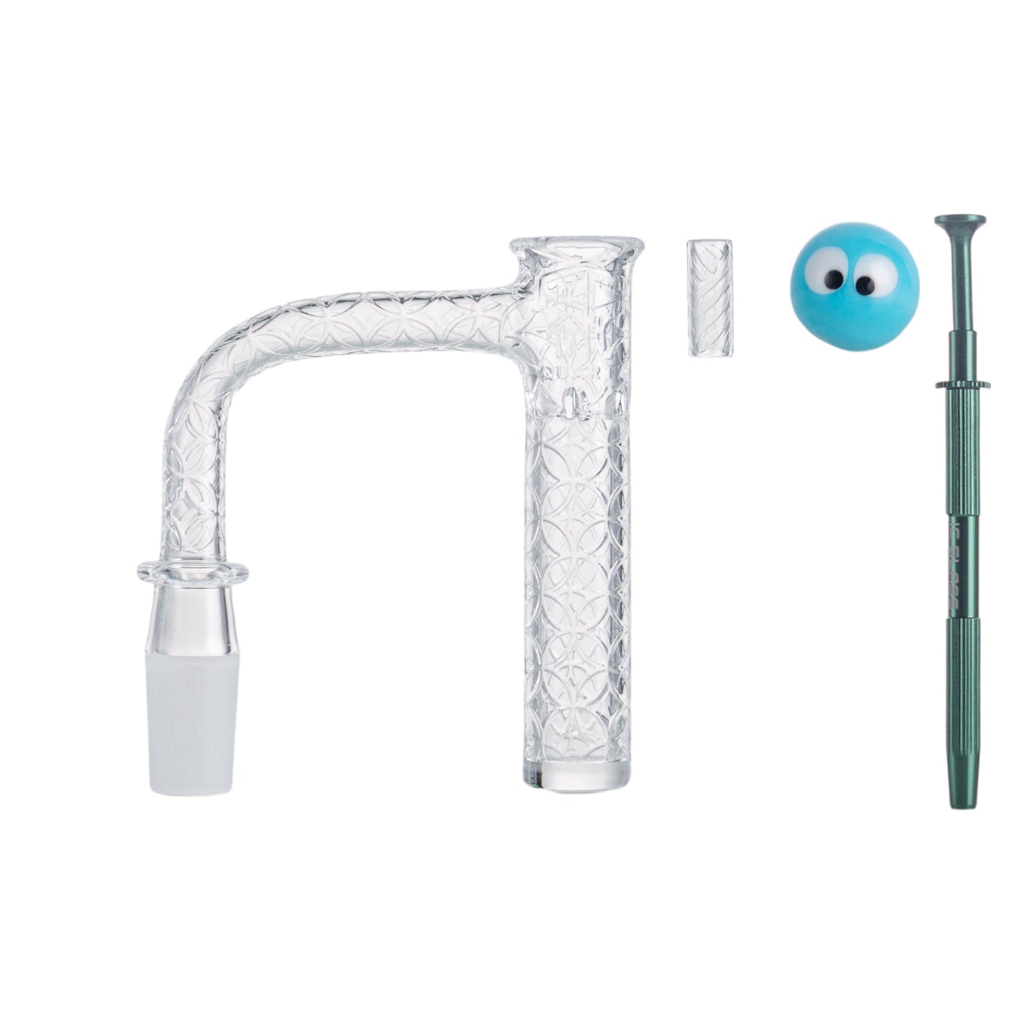 IC Quartz - Everclear 2nd Gen | 14mm 90° Banger | Includes Terp Ball Grabber, Carb Cap & Terp Pillar | 5 Colors