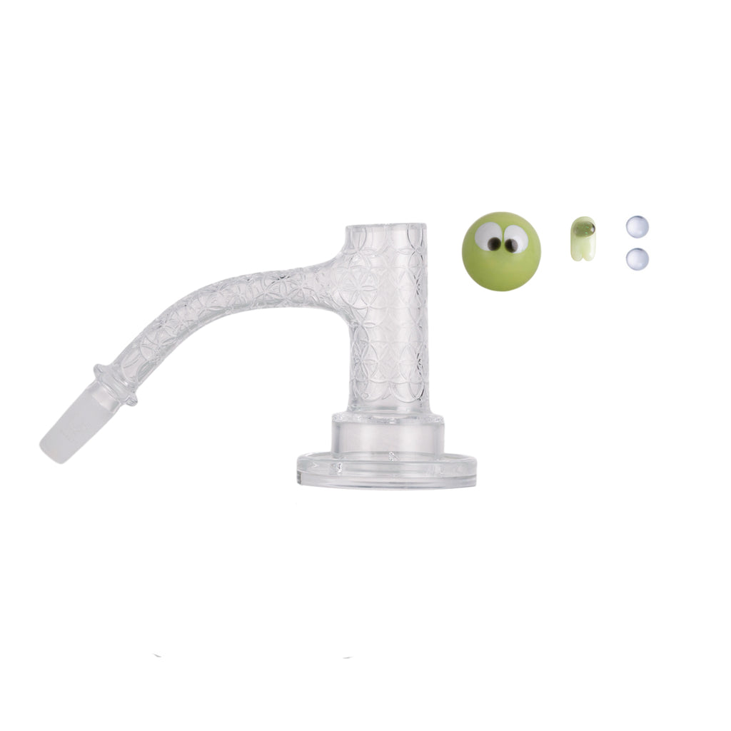 IC Quartz - Quasar 3rd Gen | 10mm 45D Banger | Includes Carb Cap, Terp balls | 5 Colors