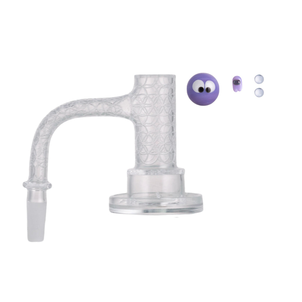 IC Quartz - Quasar 3rd Gen | 10mm 90° Banger | Includes Carb Cap, Terp balls | 5 Colors
