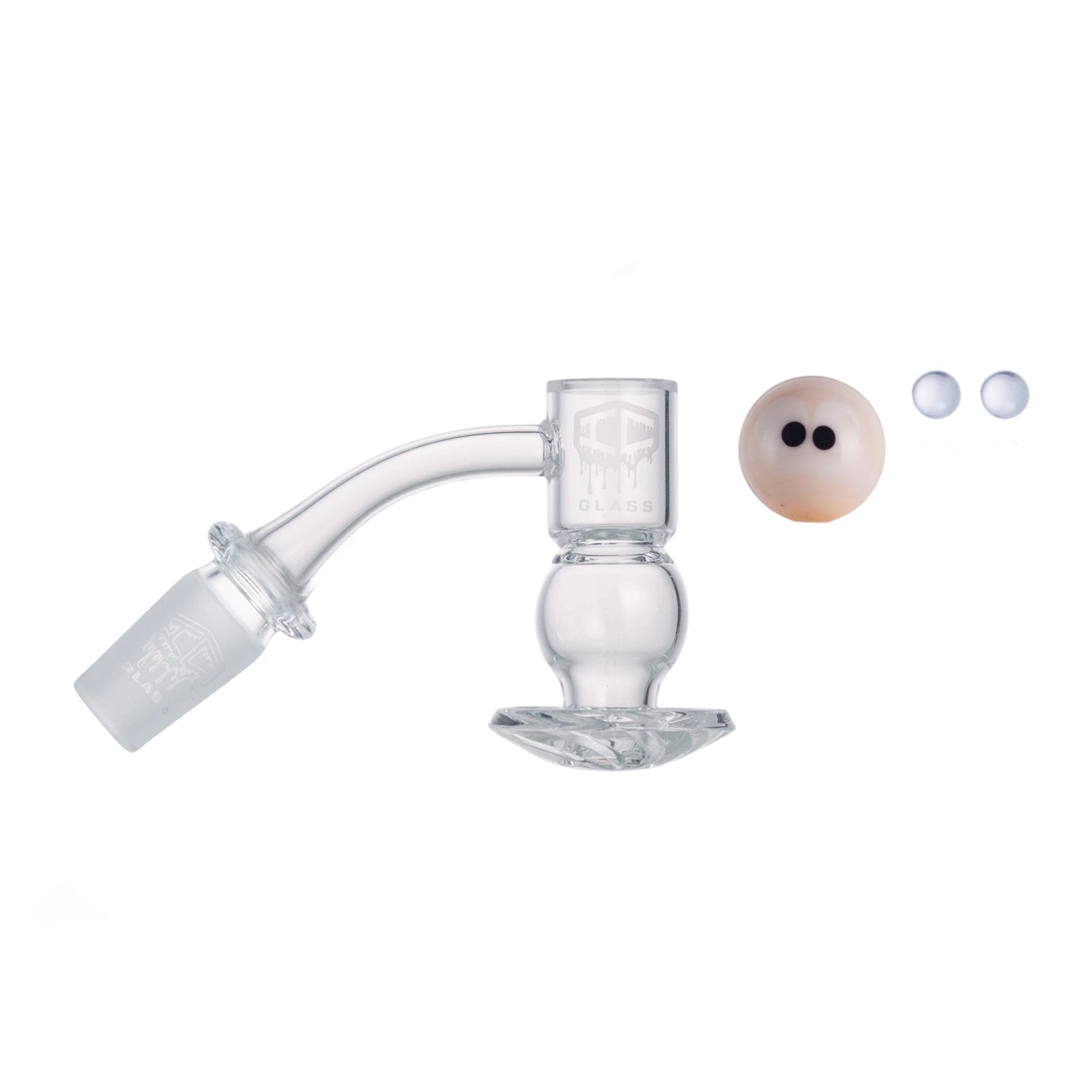 IC Glass - Ice River | 14mm 45D Quartz Banger | Includes Carb Cap, Terp Balls & Sticker | 5 colors