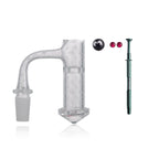 IC Quartz - Radiant | 14mm 90° Banger | Includes Terp Ball Grabber, Carb Cap & Terp Balls | 5 Colors