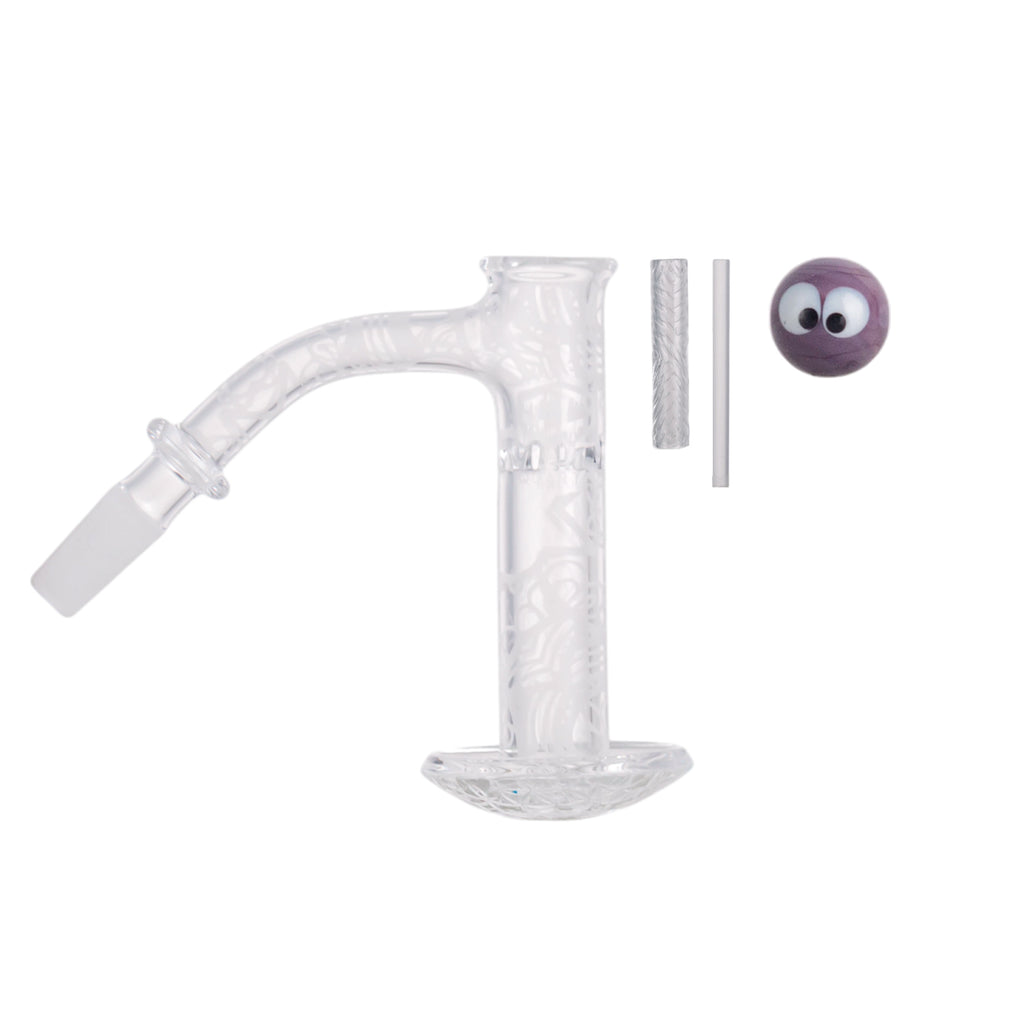IC Quartz - Mirage | 10mm 45D Banger | Fully Frosted Banger | Includes Carb Cap, Terp balls | 5 Colors