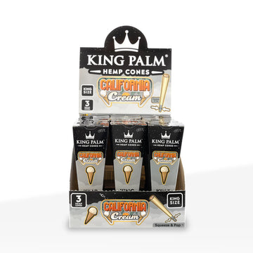 King Palm - Hemp Cones | KING Size  3-Hemp cones| 30Packs/Display | Squeeze & POP | WR10