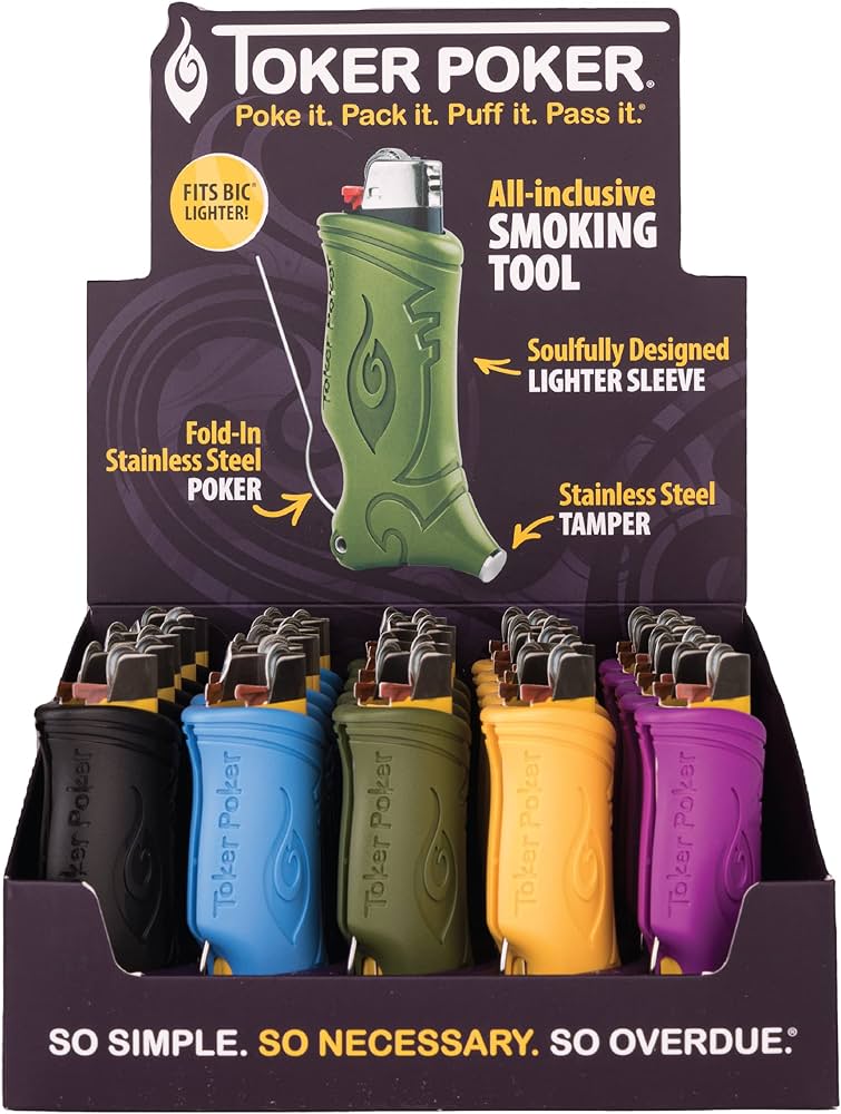 TOKER POKER - Poker + Lighter Sleeve + Tamper | 25ct/Box