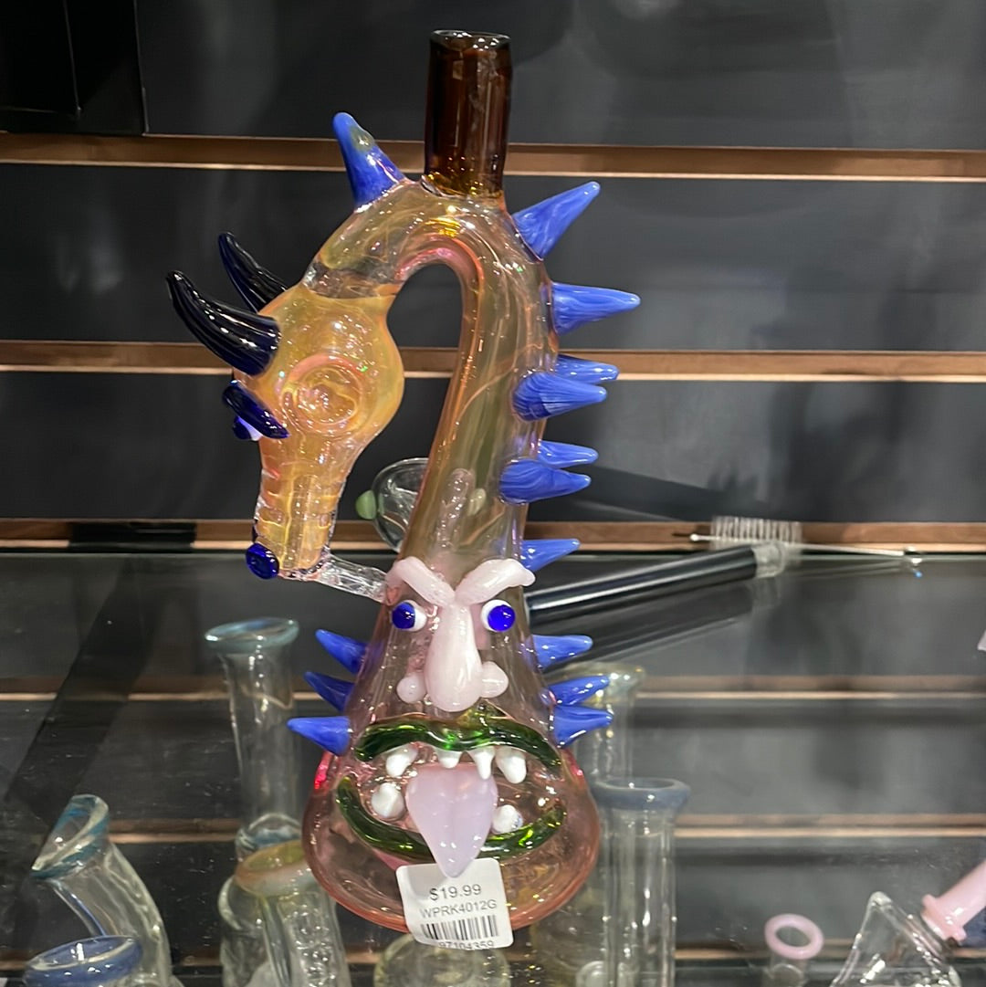 Gold Horse Waterpipe | Premium | 8.5 inch Tall Main image